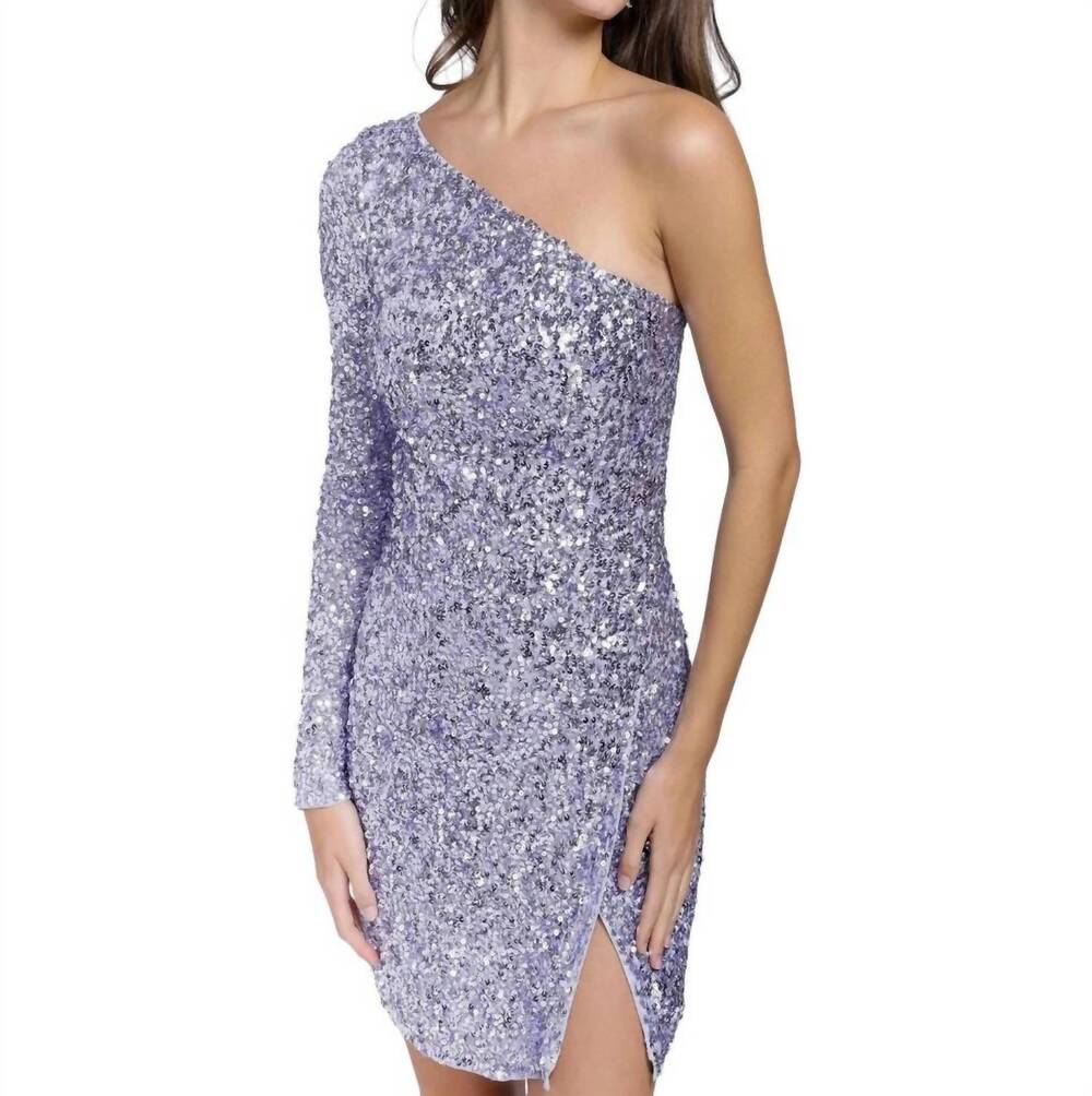 NEW PRIMAVERA bodycon mini dress in lilac